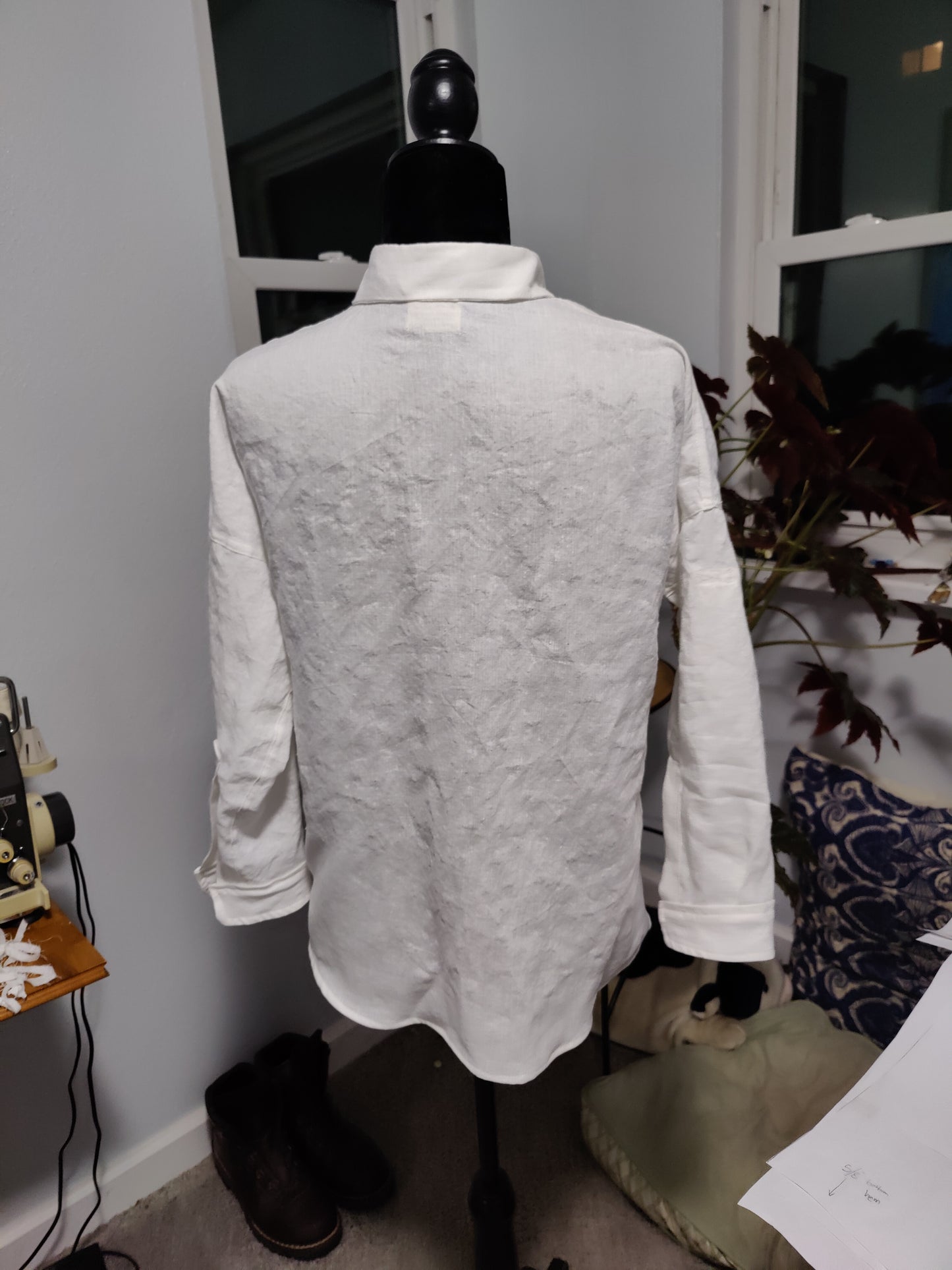 Casual Drop-Shoulder Button-Up